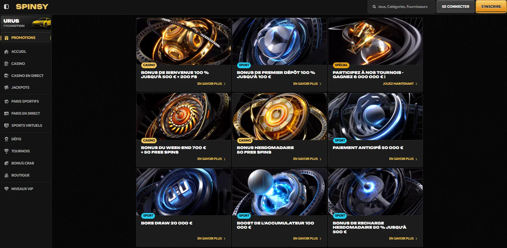 Bonus et promotions chez Spinsy : décryptage des offres